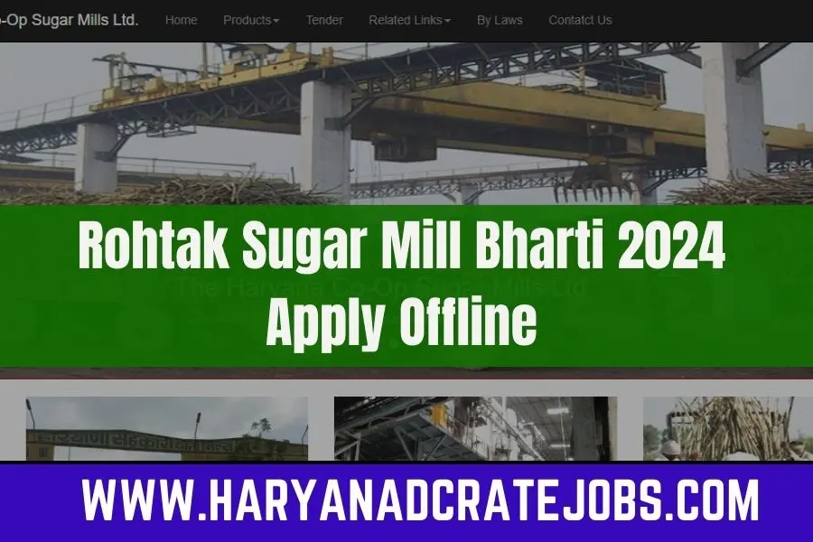 Rohtak Sugar Mill Bharti 2024 Apply Offline