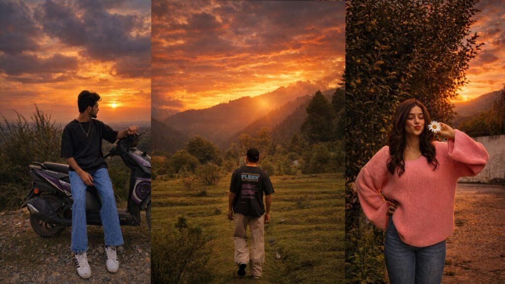 Dramatic Sunset HDR Portrait Photography