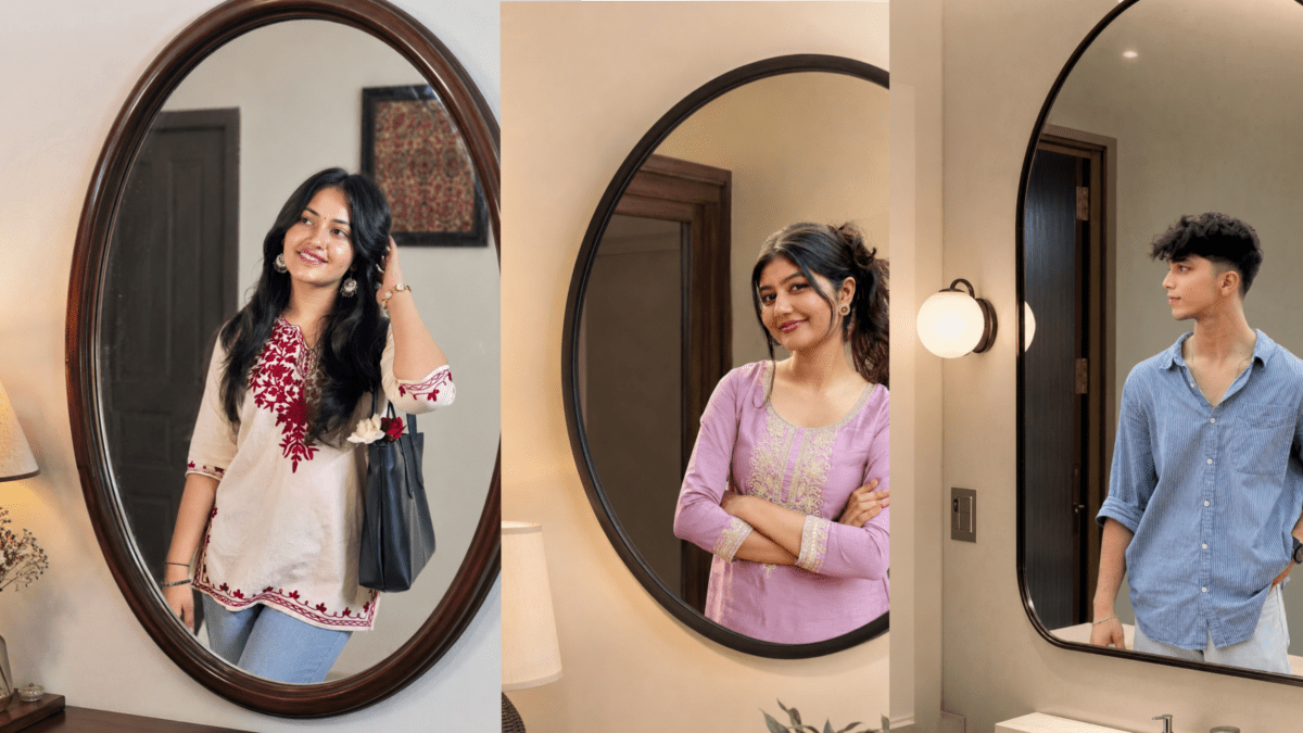 Aesthetic Mirror Selfie AI Photo Editing Prompt | Haryana DC Jobs Presets