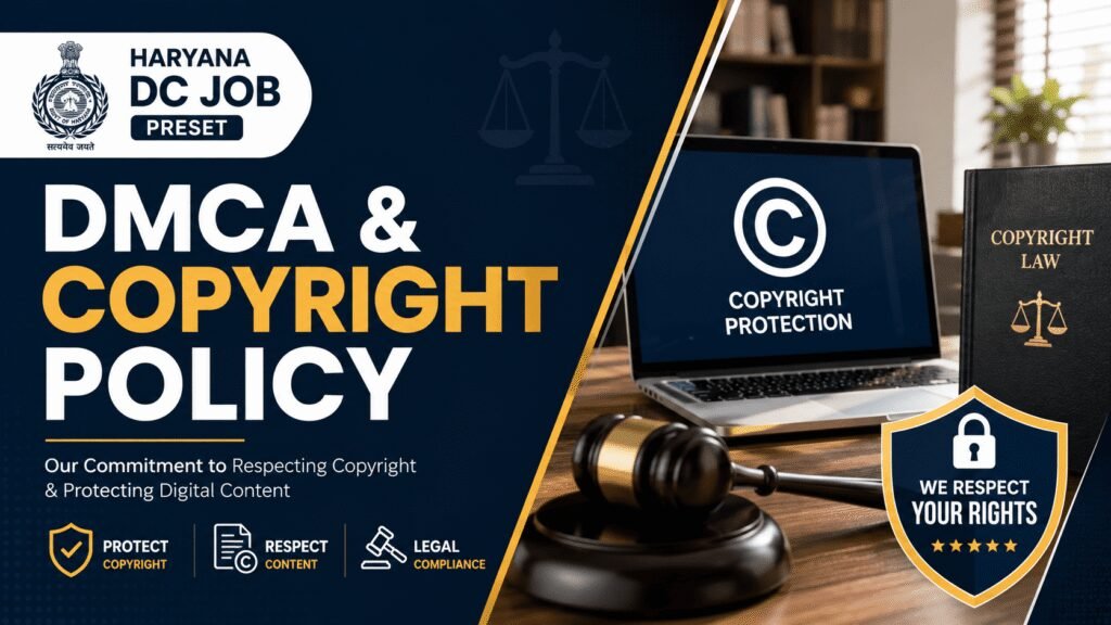 haryana dc job preset dmca policy